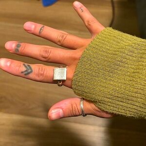 vintage 925 sterling silver geometric ring